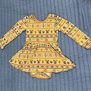 Little Sleepies Harvest Fair Isle Twirl Dress